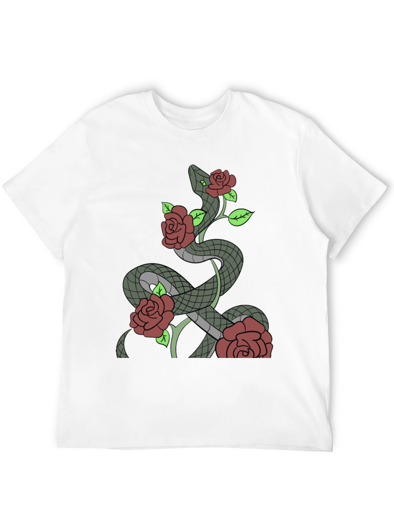 Snake and Roses Graphic T-Shirt