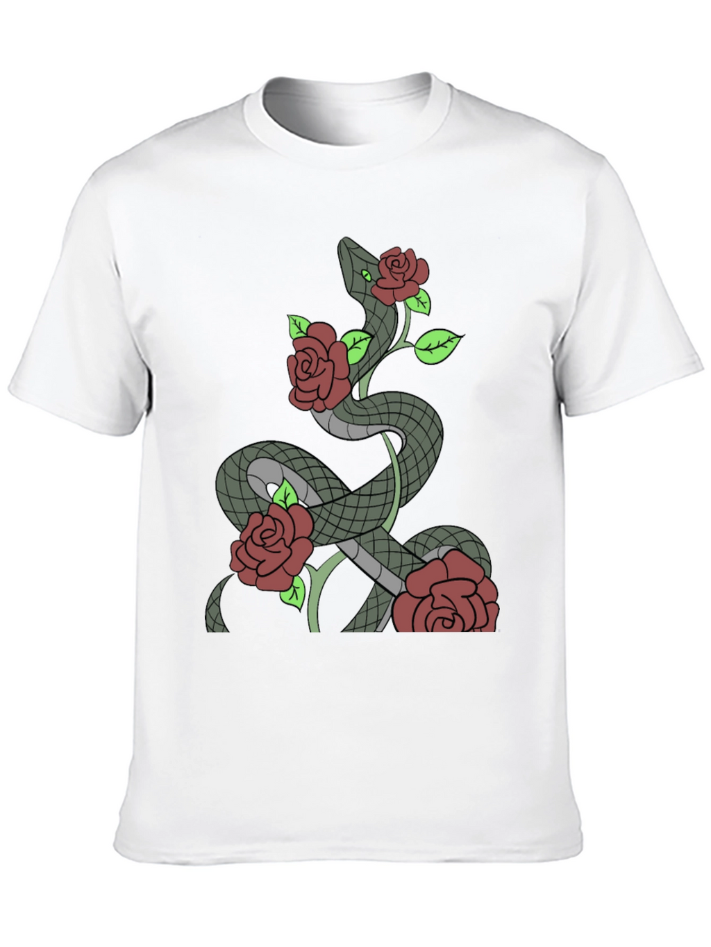 Snake and Roses Graphic T-Shirt