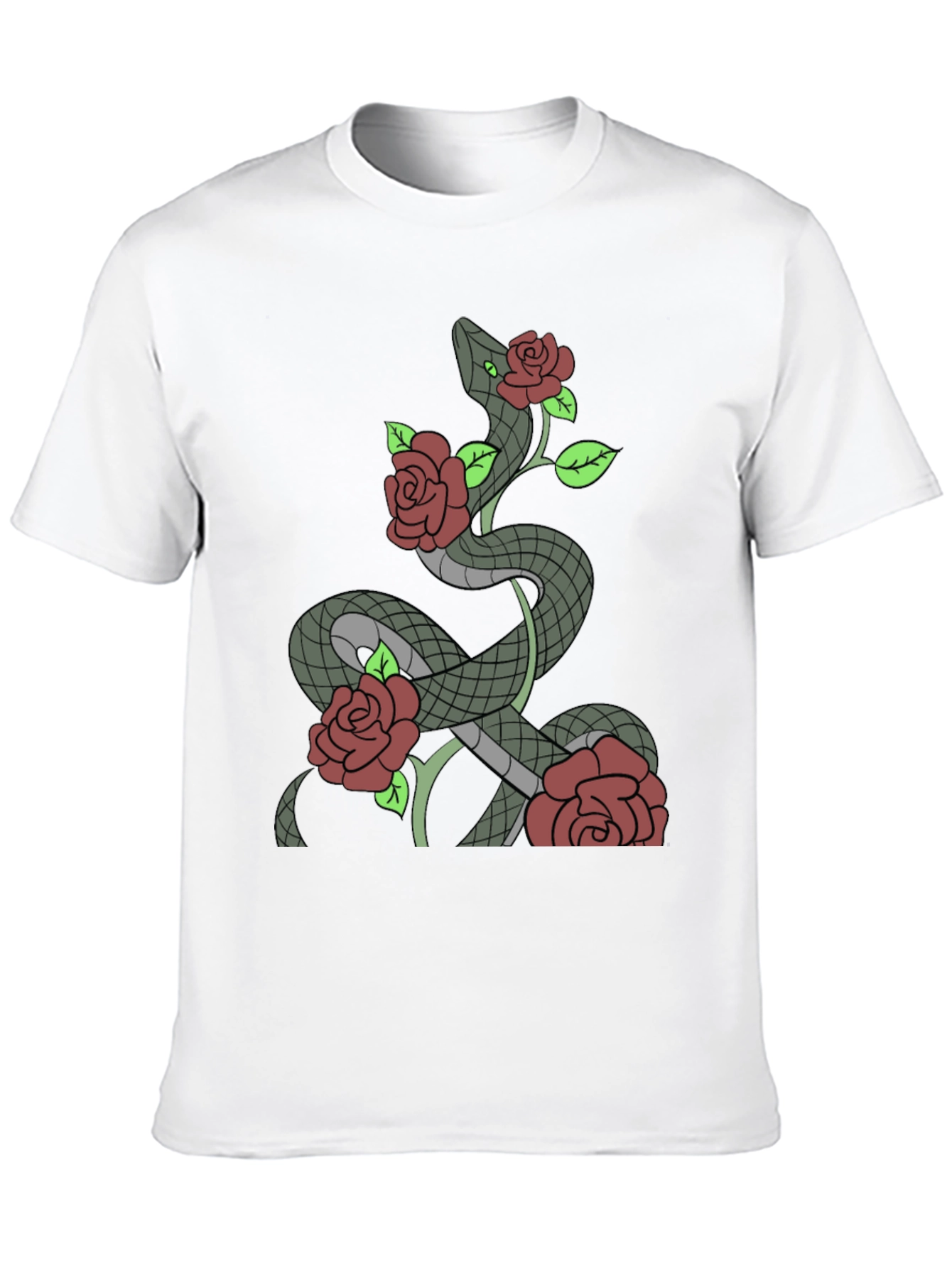 Snake and Roses Graphic T-Shirt