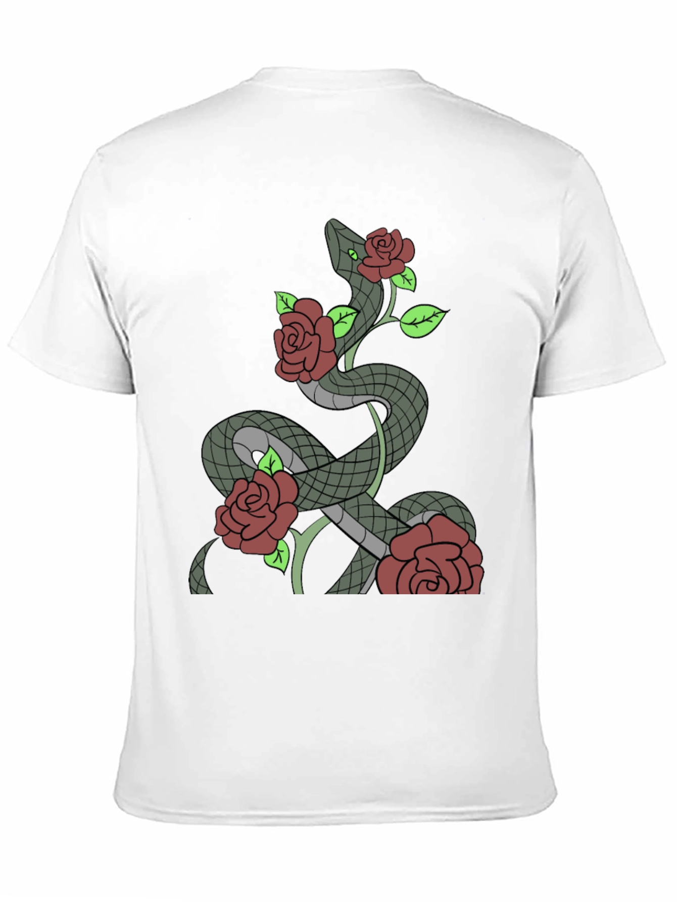Snake and Roses Graphic T-Shirt
