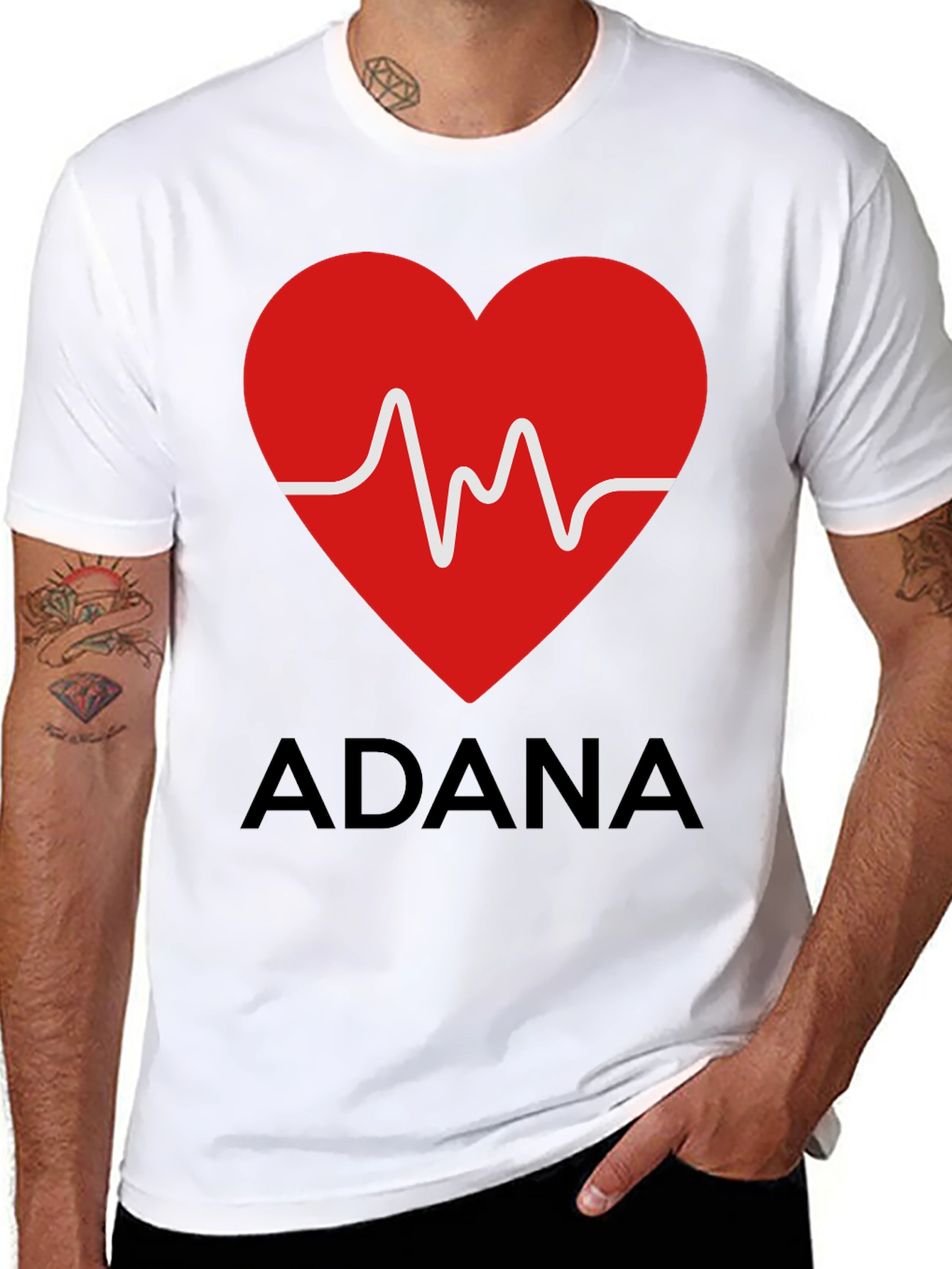 Adana Heartbeat T-Shirt - Trendy City Pride Tee