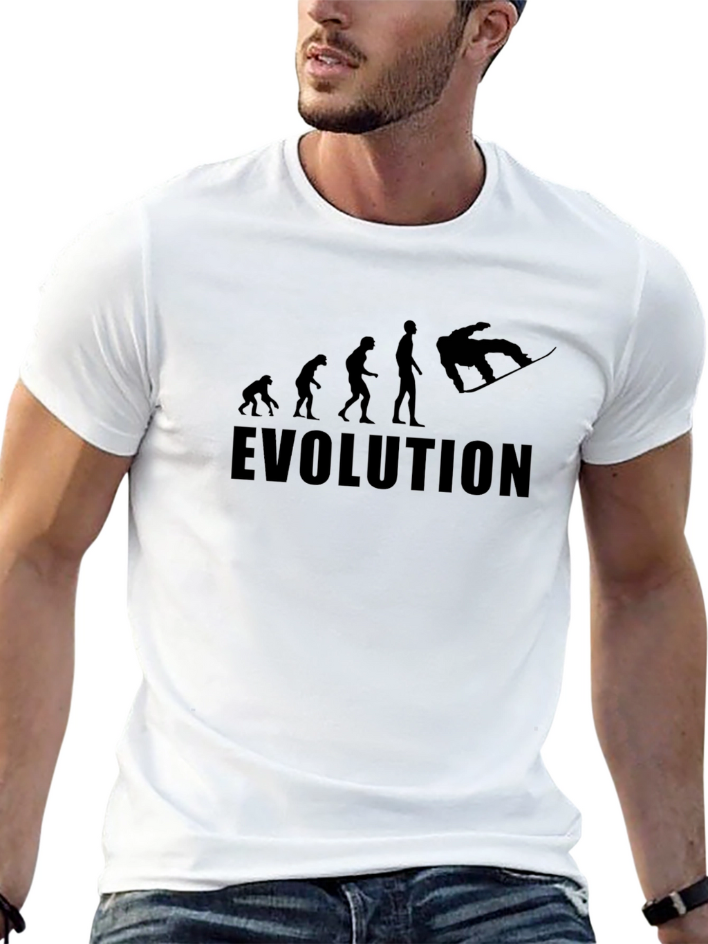 Evolution Snowboarder Black T-Shirt