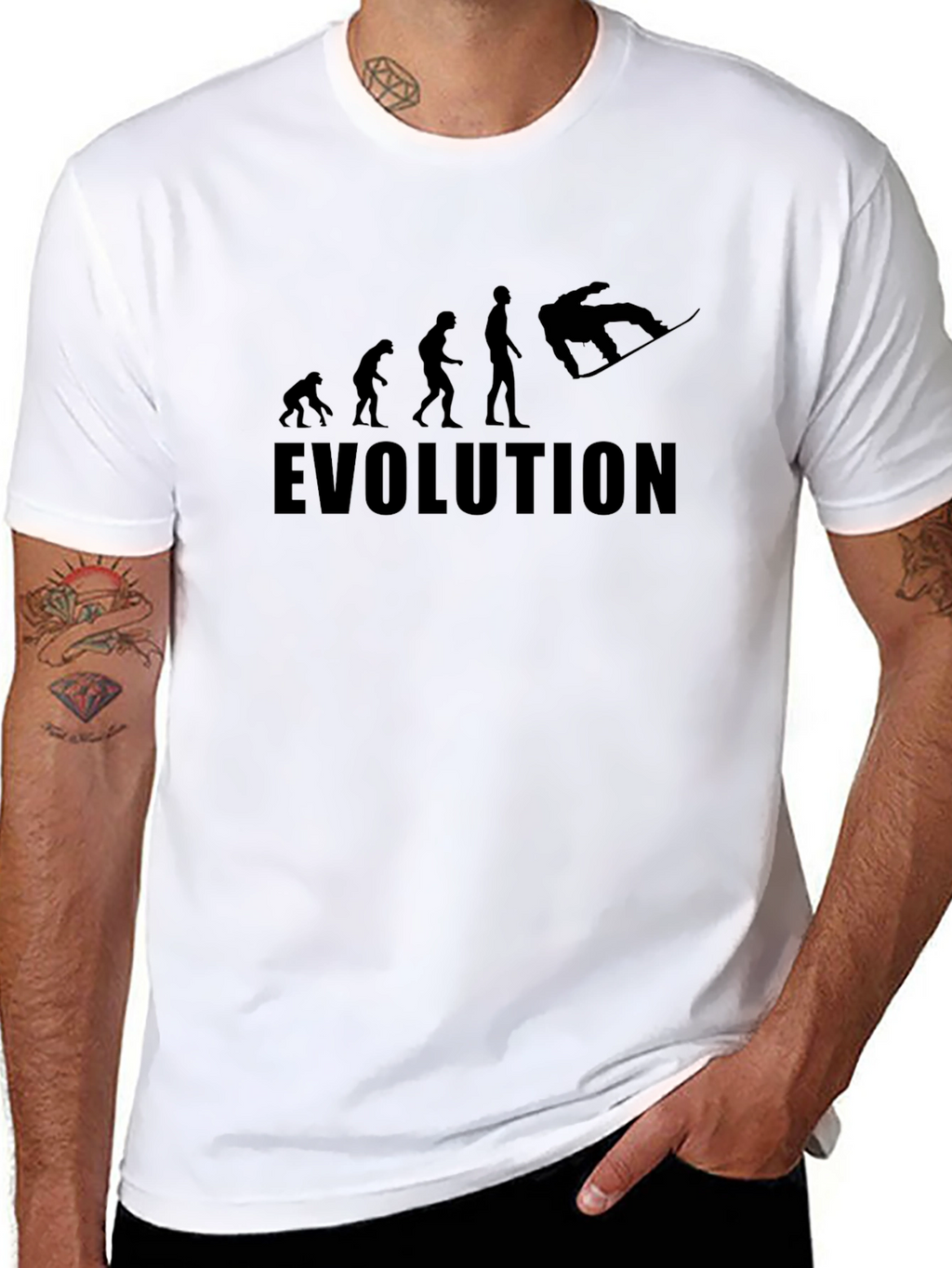 Evolution Snowboarder Black T-Shirt