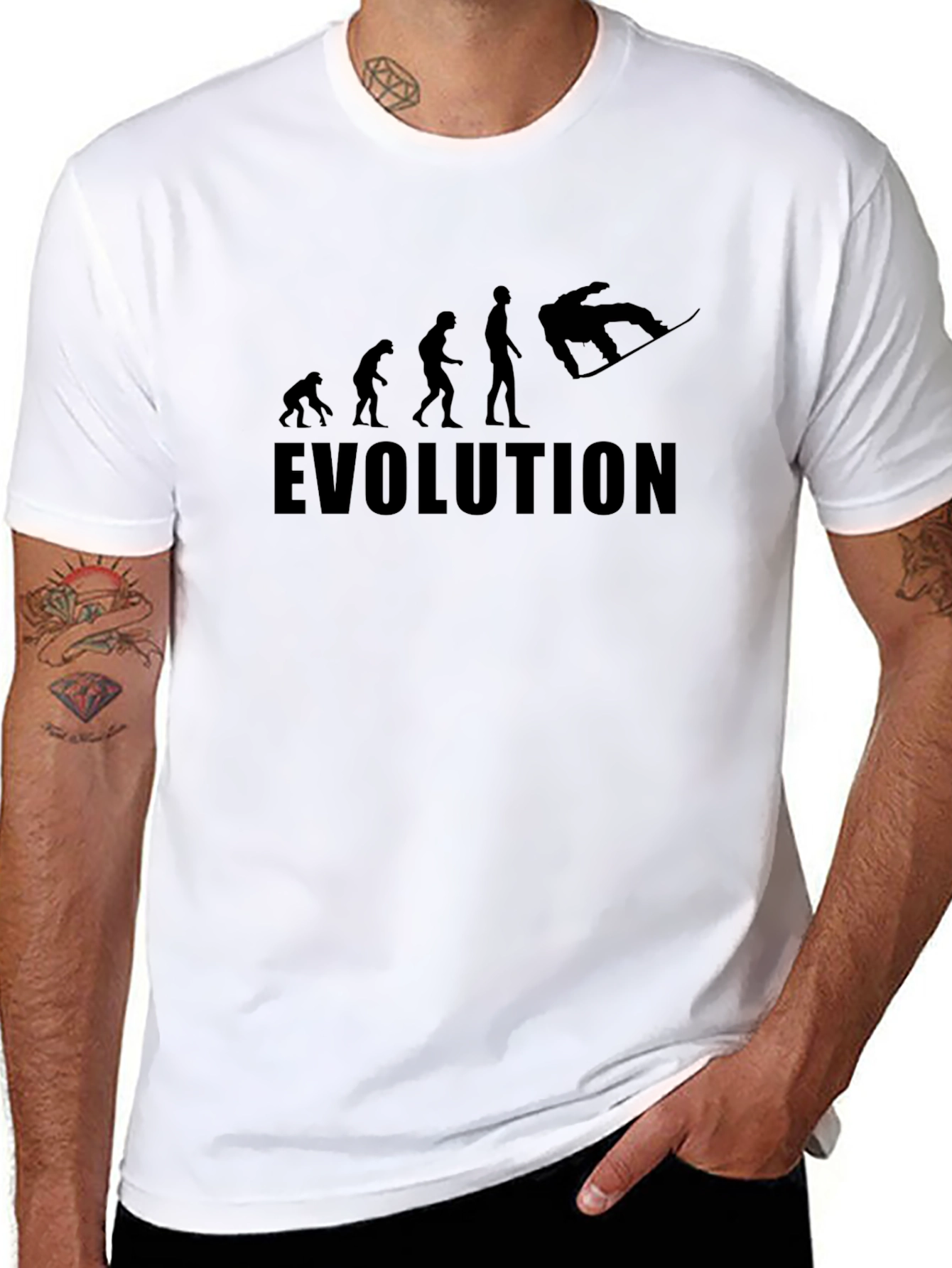 Evolution Snowboarder Black T-Shirt