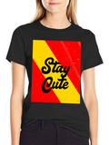 Stay Cute Graphic Tee - Bold Style
