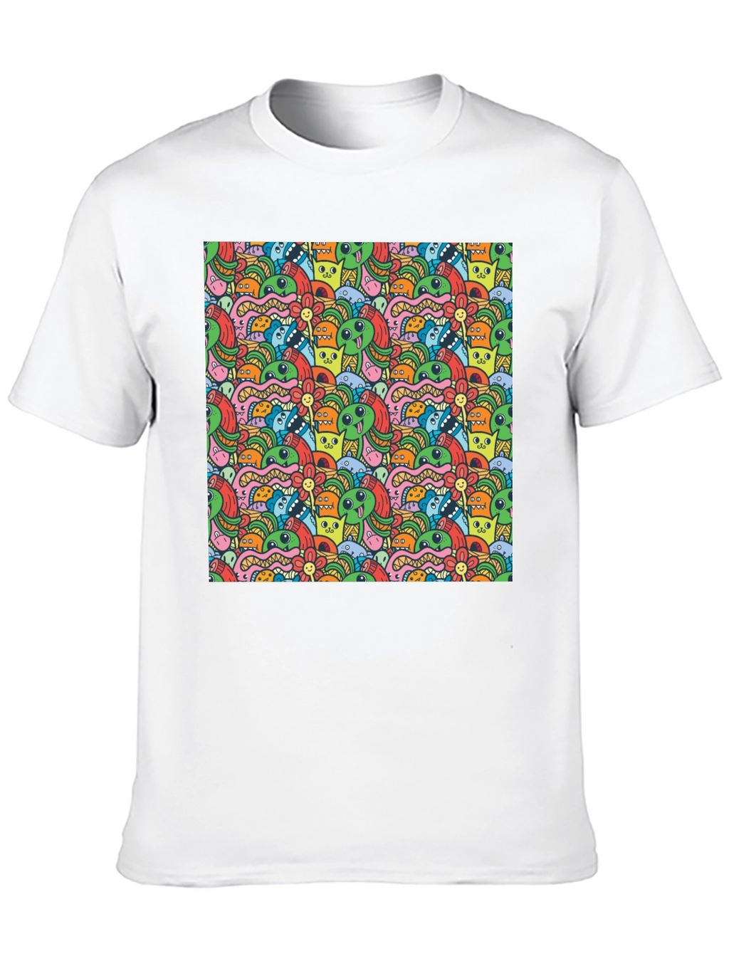 Monster Doodle Graphic Black T-Shirt