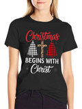 Christmas Begins With Christ Graphic Tee
