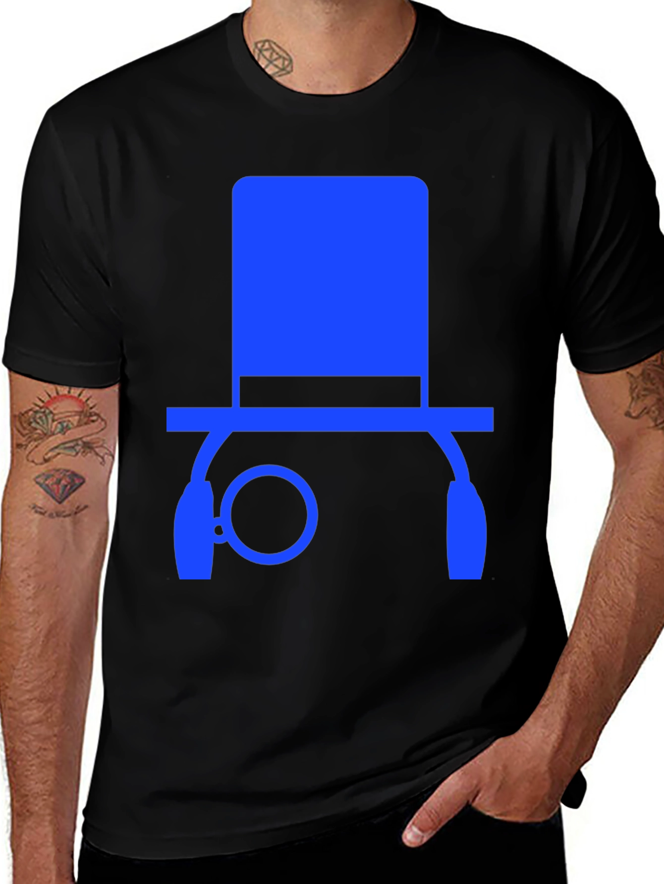 Monocle Hat Graphic Tee - Cool Casual Style