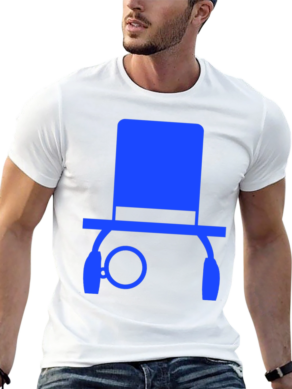 Monocle Hat Graphic Tee - Cool Casual Style