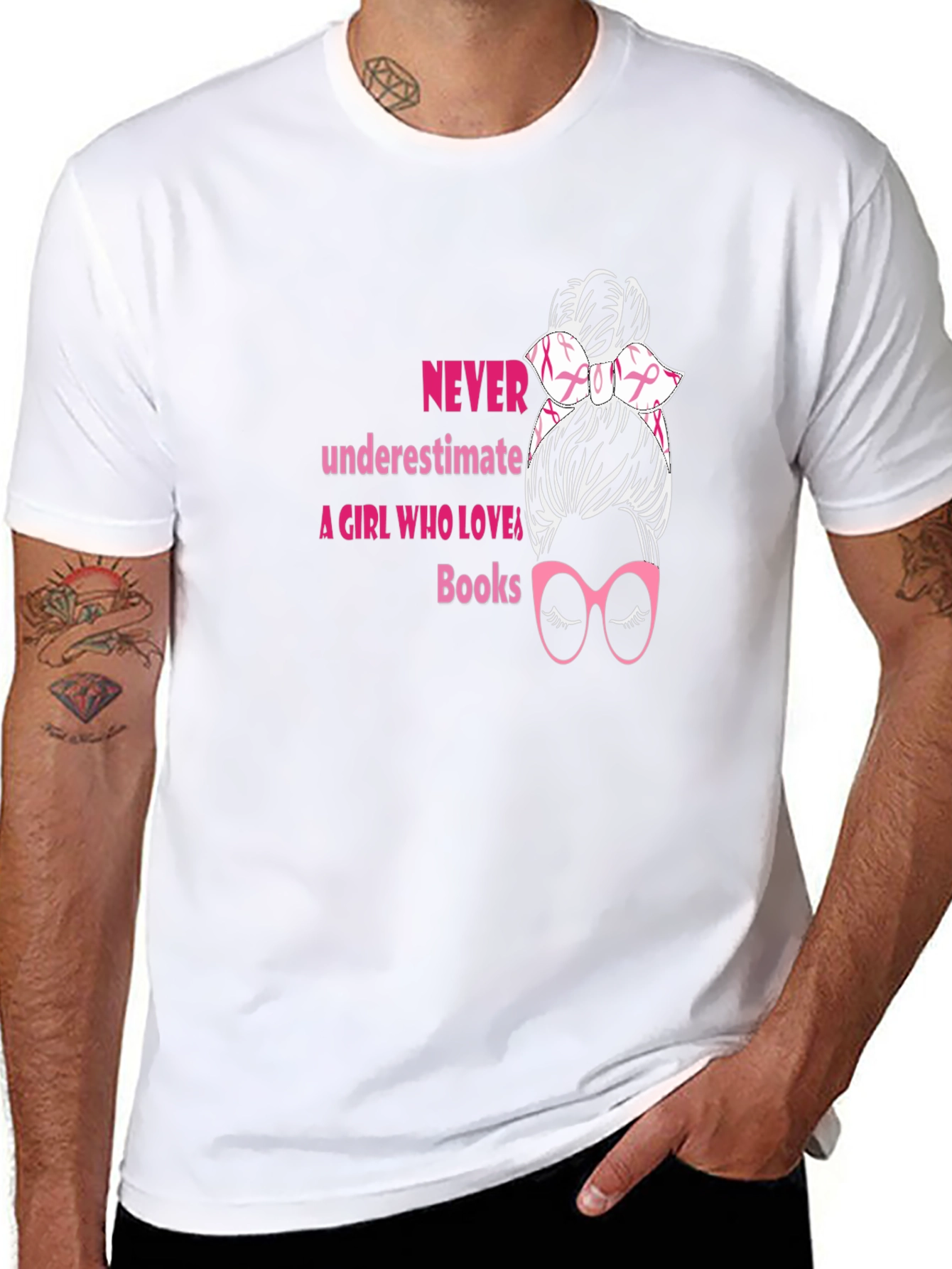 Never Underestimate A Girl Who Loves Books T-Shirt