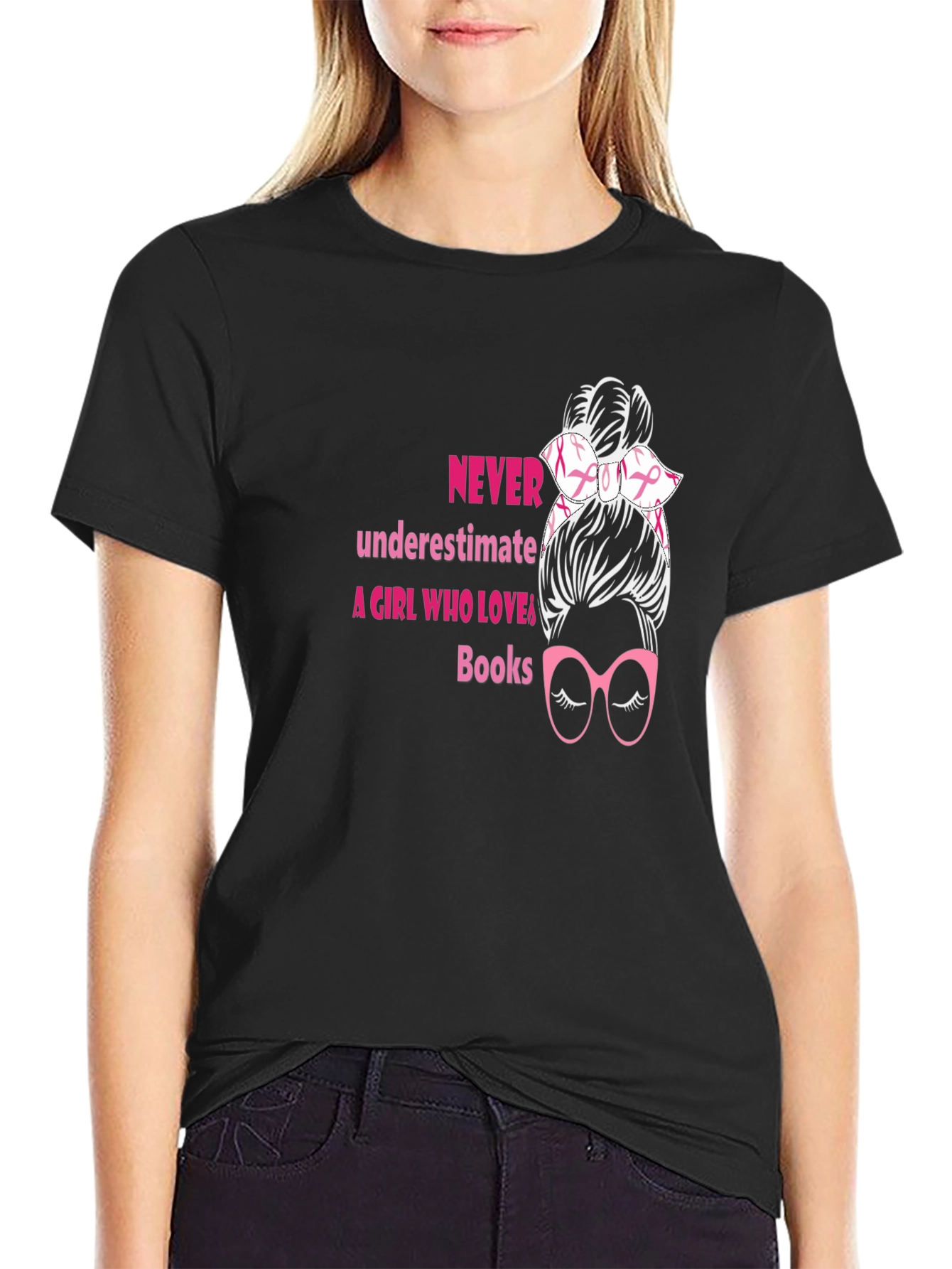 Never Underestimate A Girl Who Loves Books T-Shirt