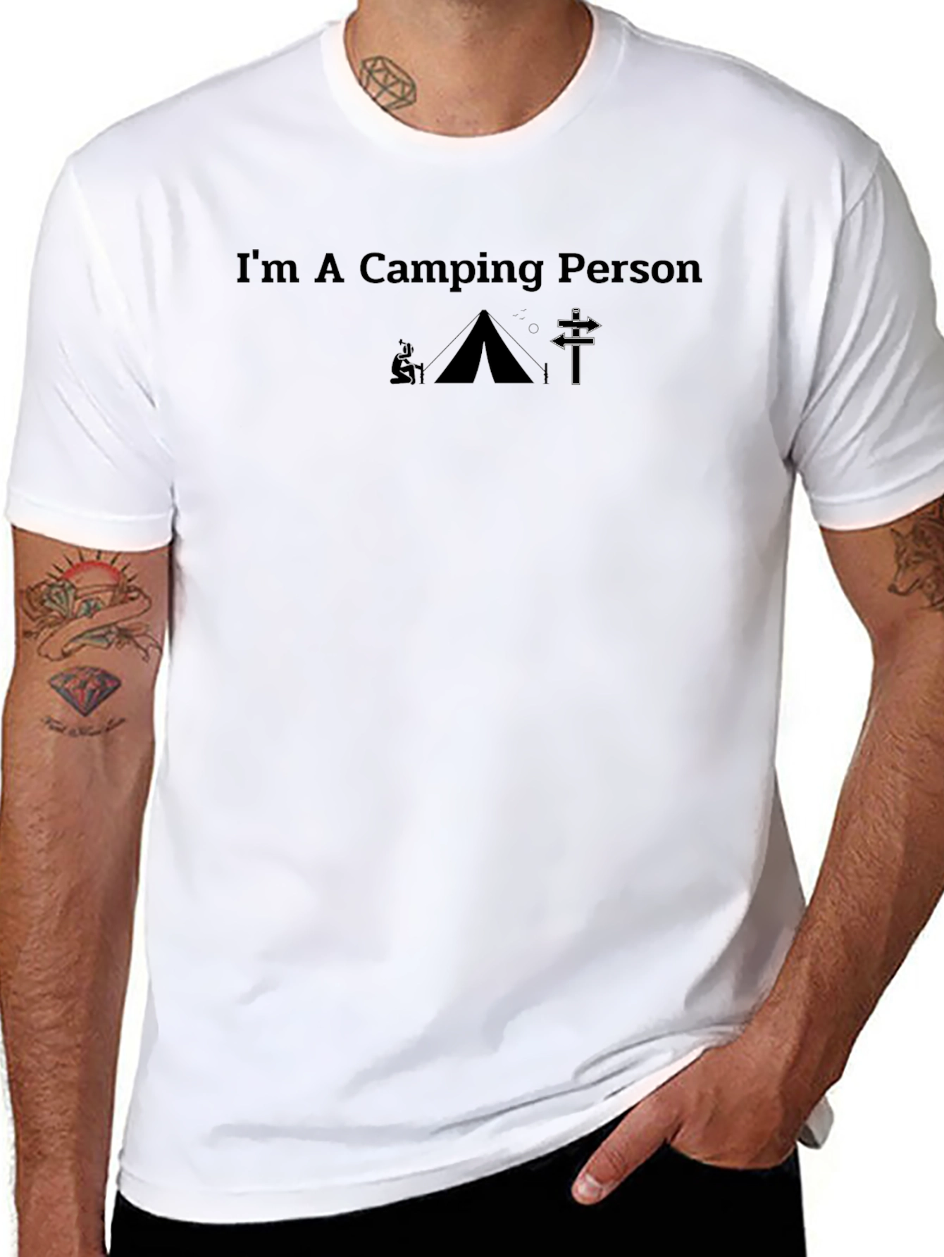 Camping Person Graphic T-Shirt