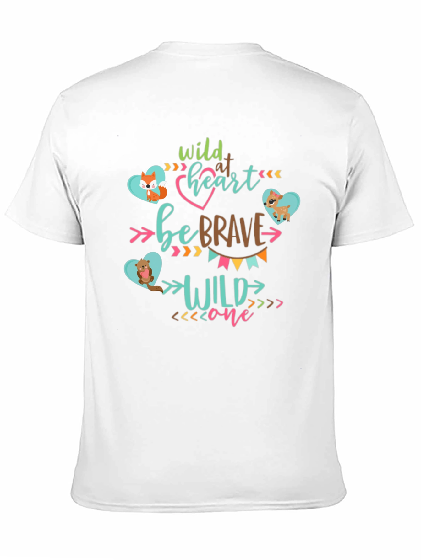 Wild One Heart Tee - Cute Animal Graphic T-Shirt