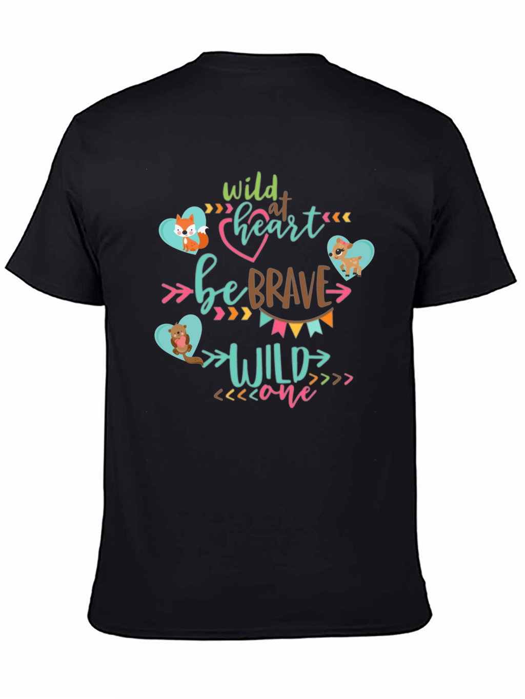 Wild One Heart Tee - Cute Animal Graphic T-Shirt