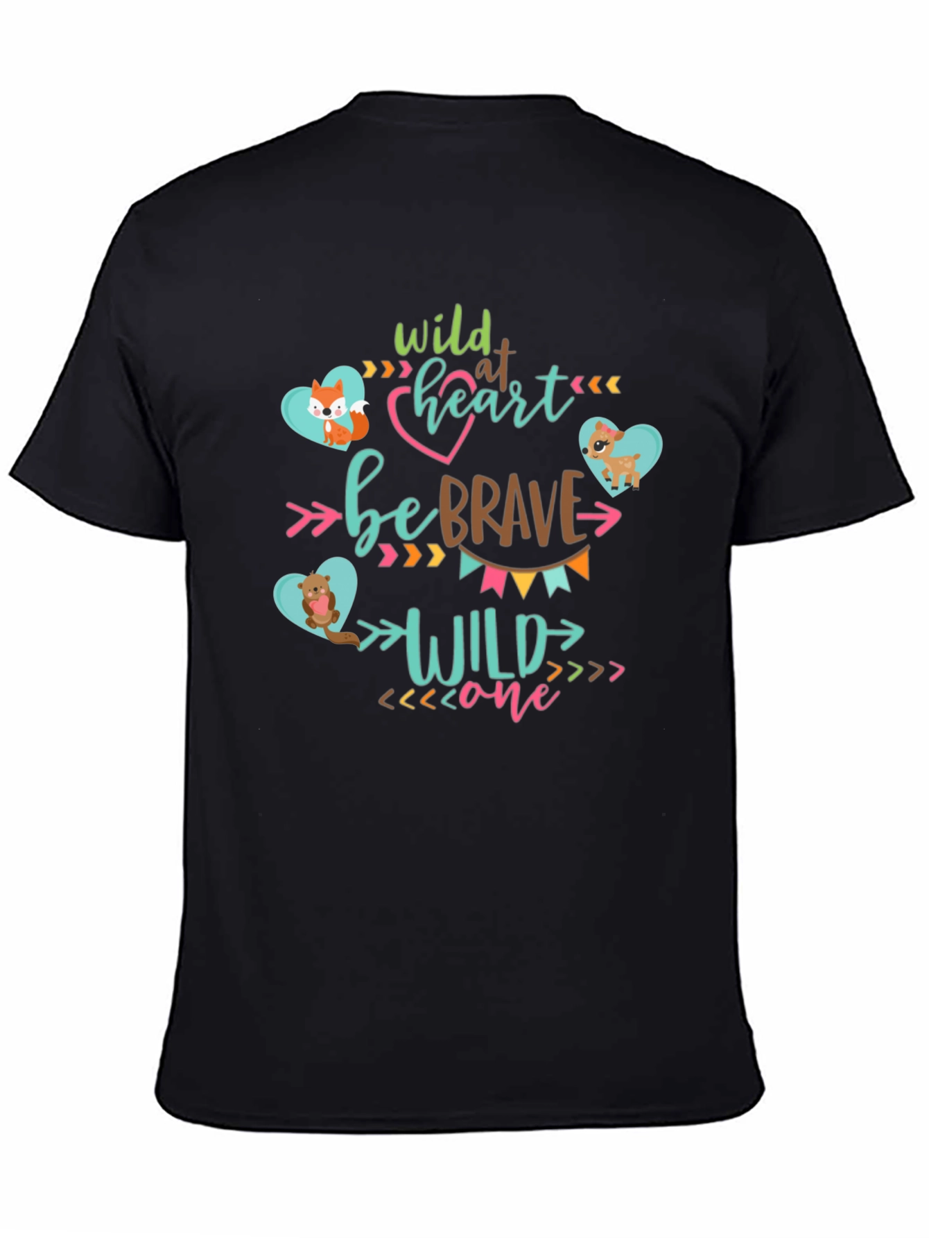 Wild One Heart Tee - Cute Animal Graphic T-Shirt
