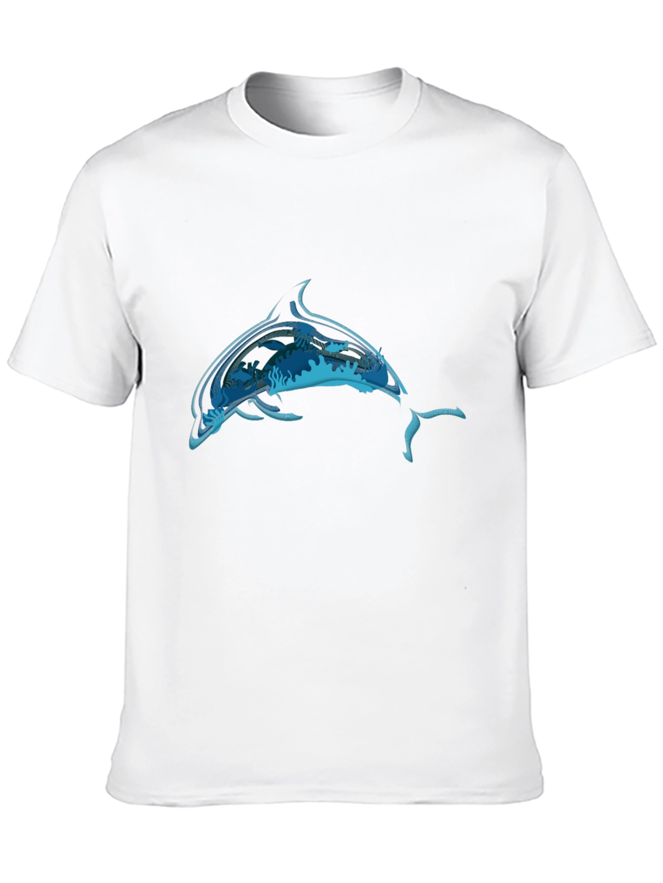 Ocean Dolphin Graphic Black T-Shirt