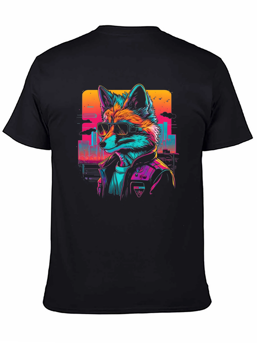 Retro Fox Graphic Tee - Cool Animal T-Shirt