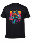 Retro Fox Graphic Tee - Cool Animal T-Shirt