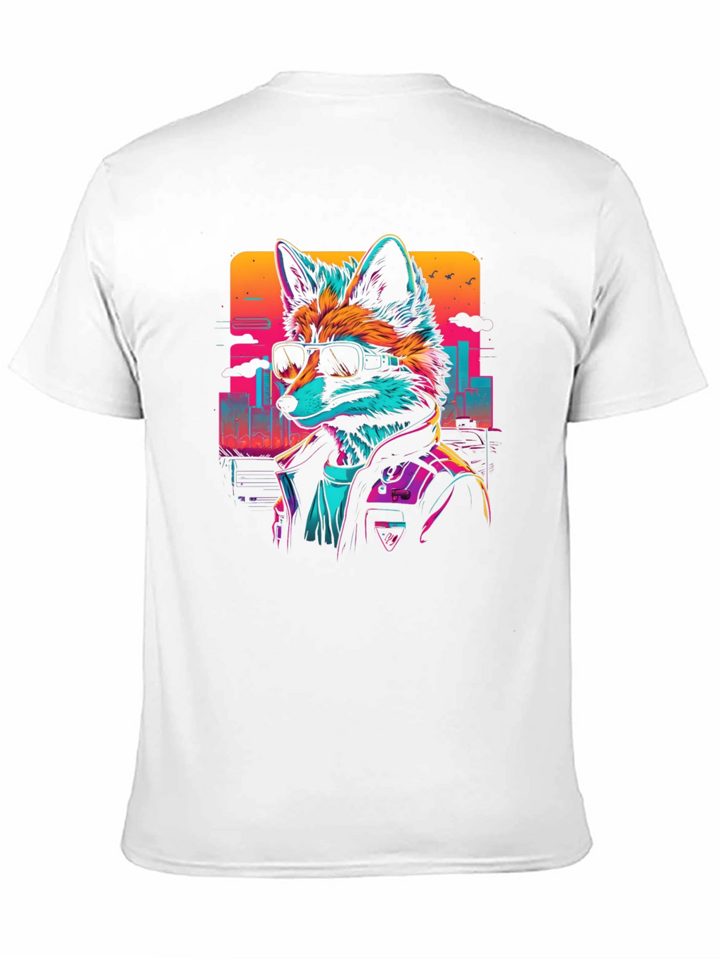 Retro Fox Graphic Tee - Cool Animal T-Shirt