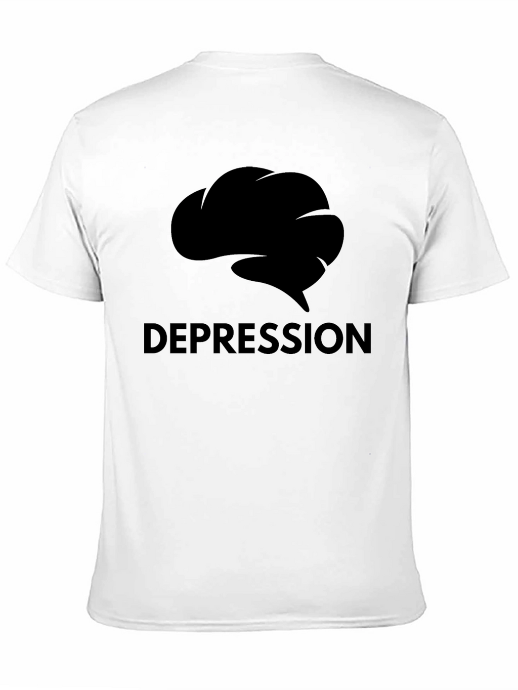 Depression Brain Graphic Tee - Black Short Sleeve