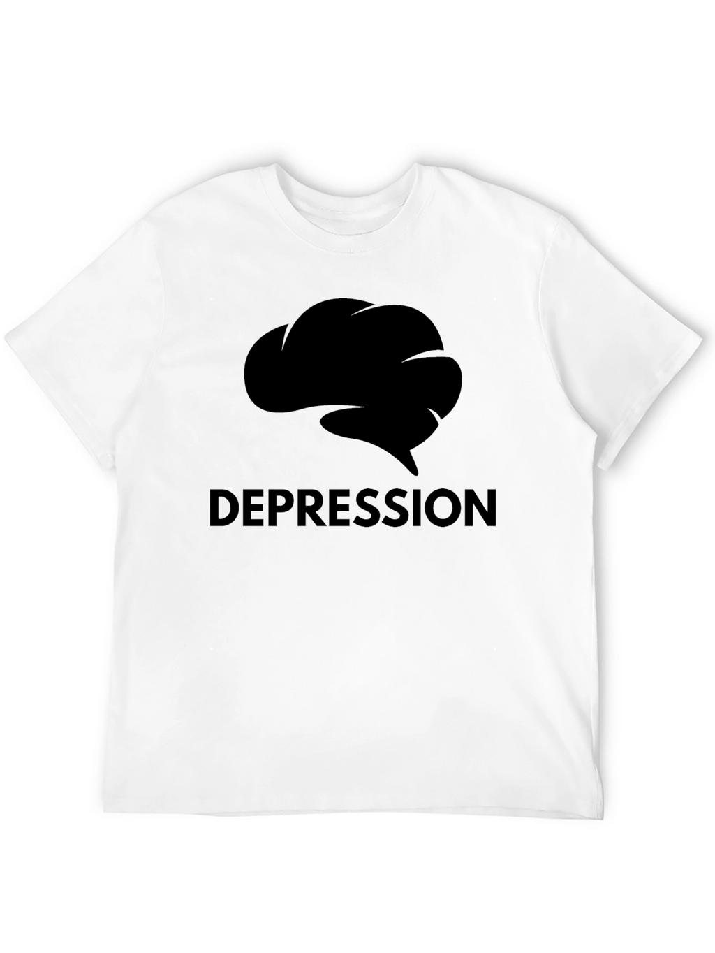 Depression Brain Graphic Tee - Black Short Sleeve
