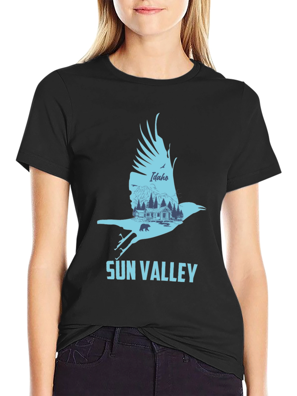 Sun Valley Idaho Graphic Tee - Mens Black T-Shirt