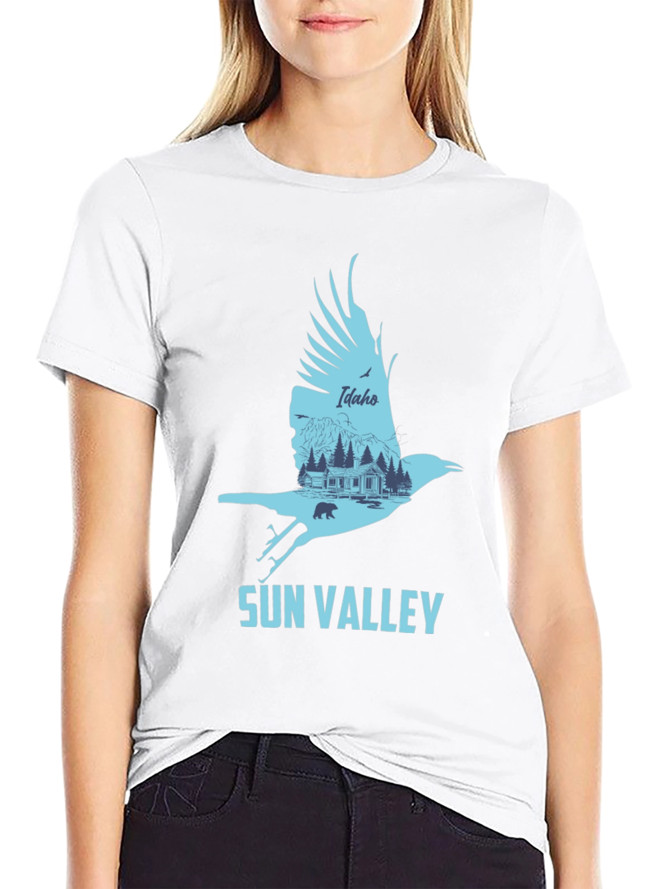 Sun Valley Idaho Graphic Tee - Mens Black T-Shirt