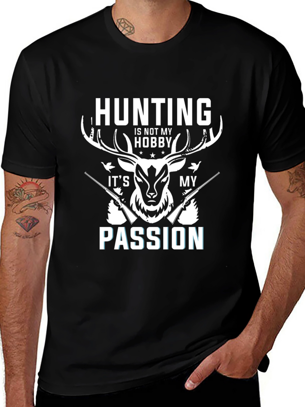 Hunting Passion Black T-Shirt