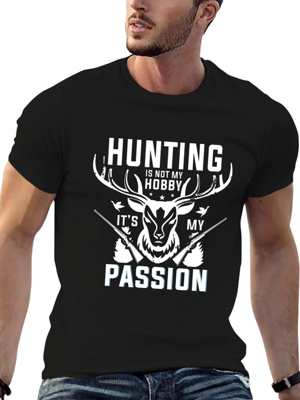Hunting Passion Black T-Shirt