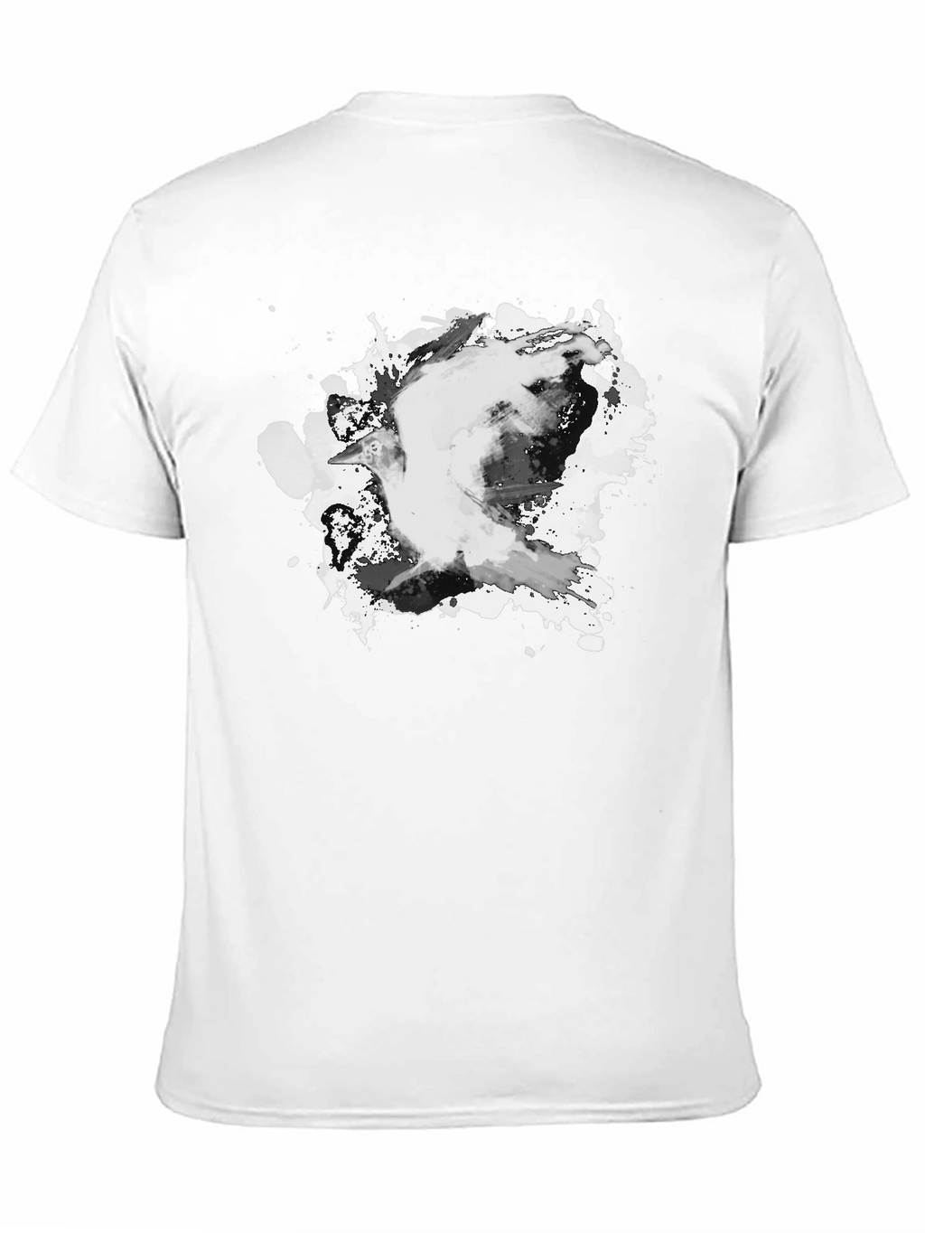 Abstract Ink Splash Black T-Shirt