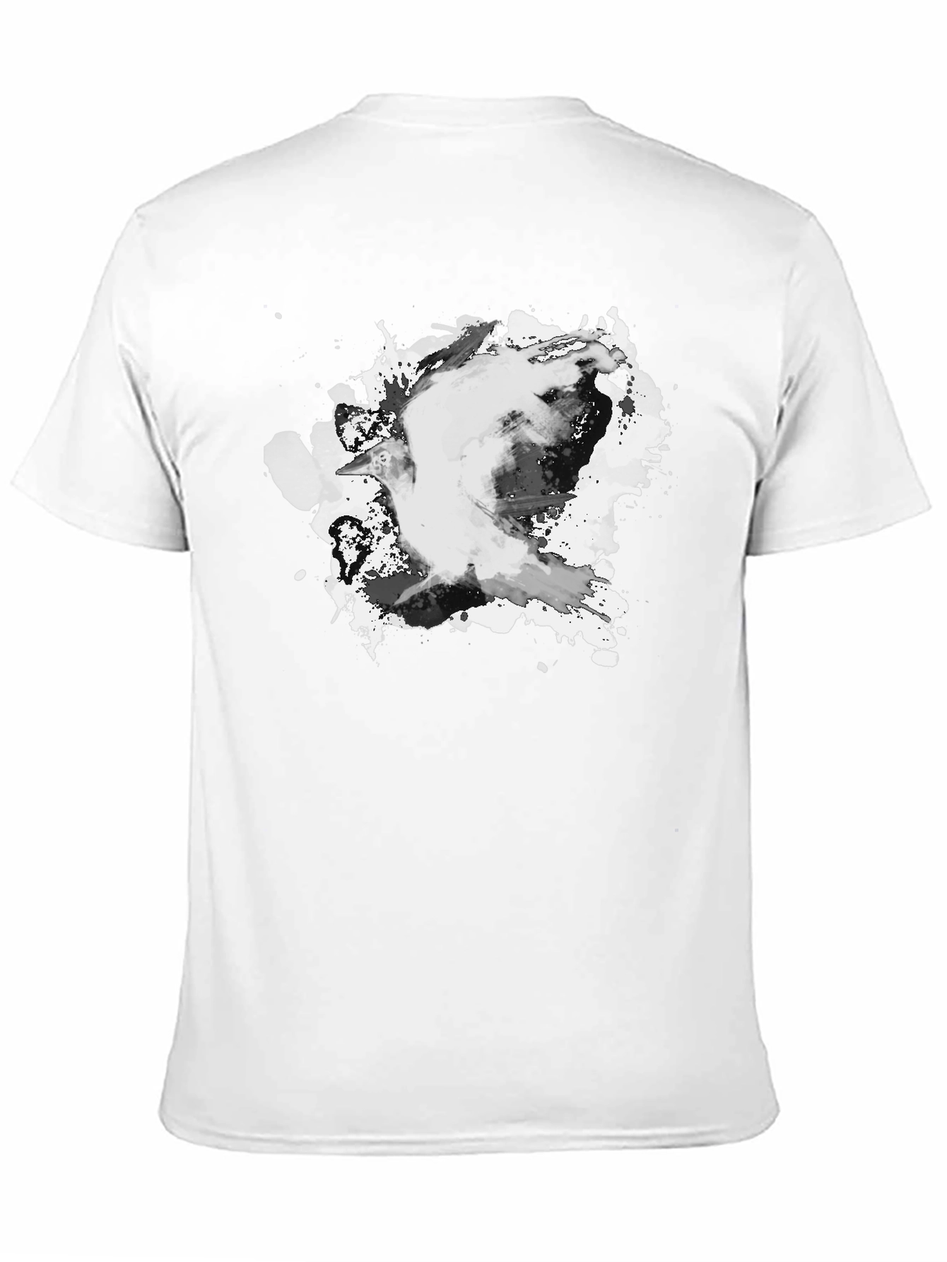 Abstract Ink Splash Black T-Shirt