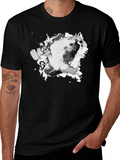 Abstract Ink Splash Black T-Shirt