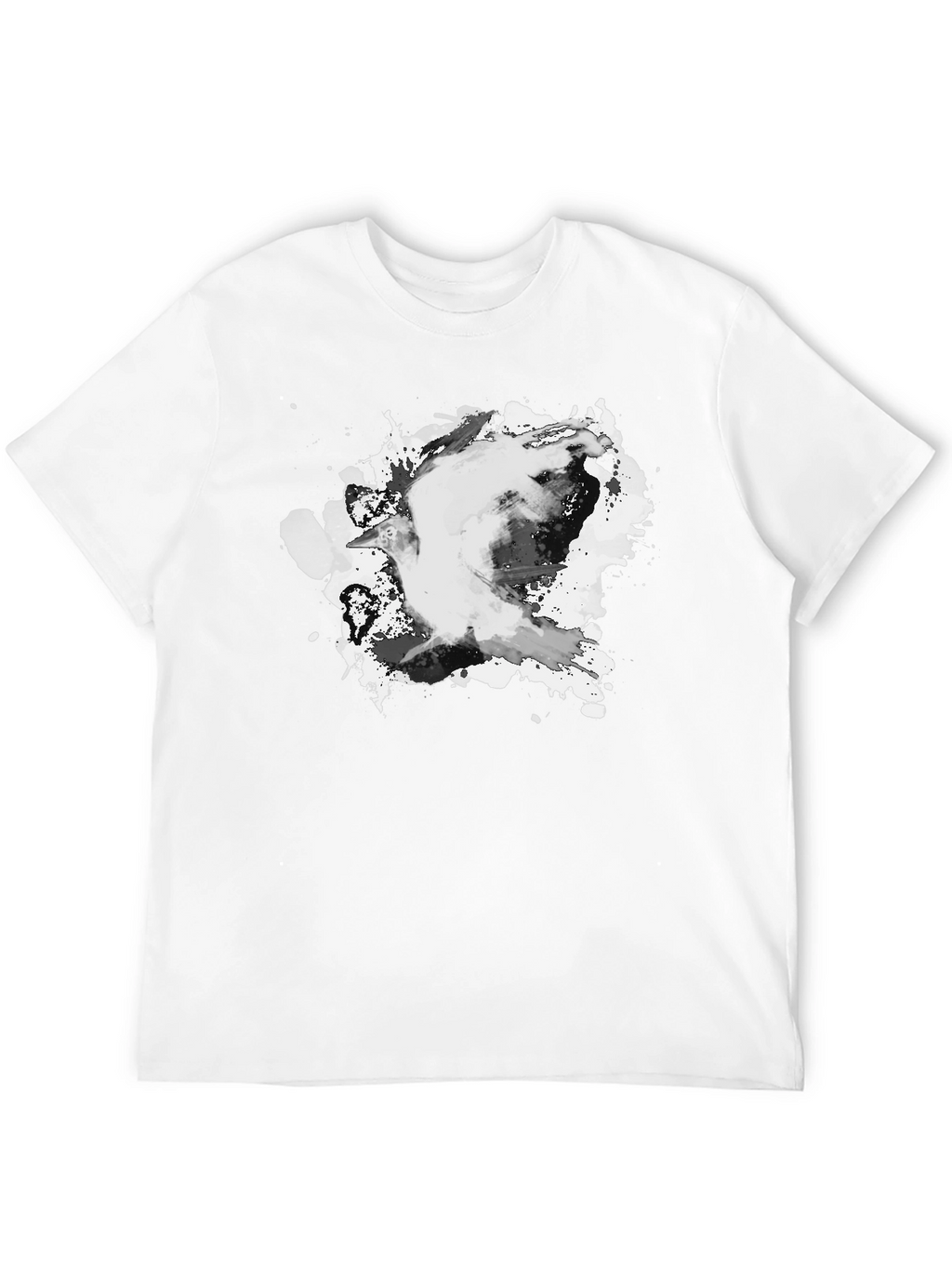 Abstract Ink Splash Black T-Shirt