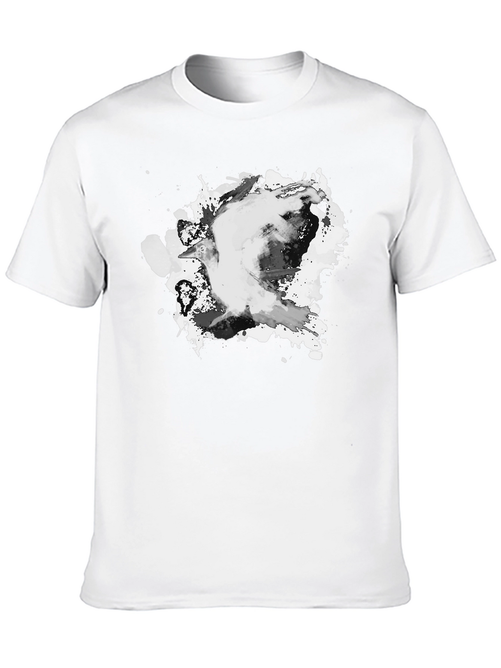 Abstract Ink Splash Black T-Shirt