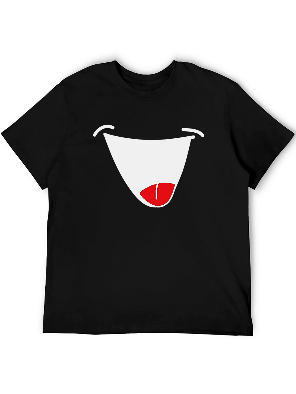 Funny Face Graphic Tee - Black Cotton T-Shirt