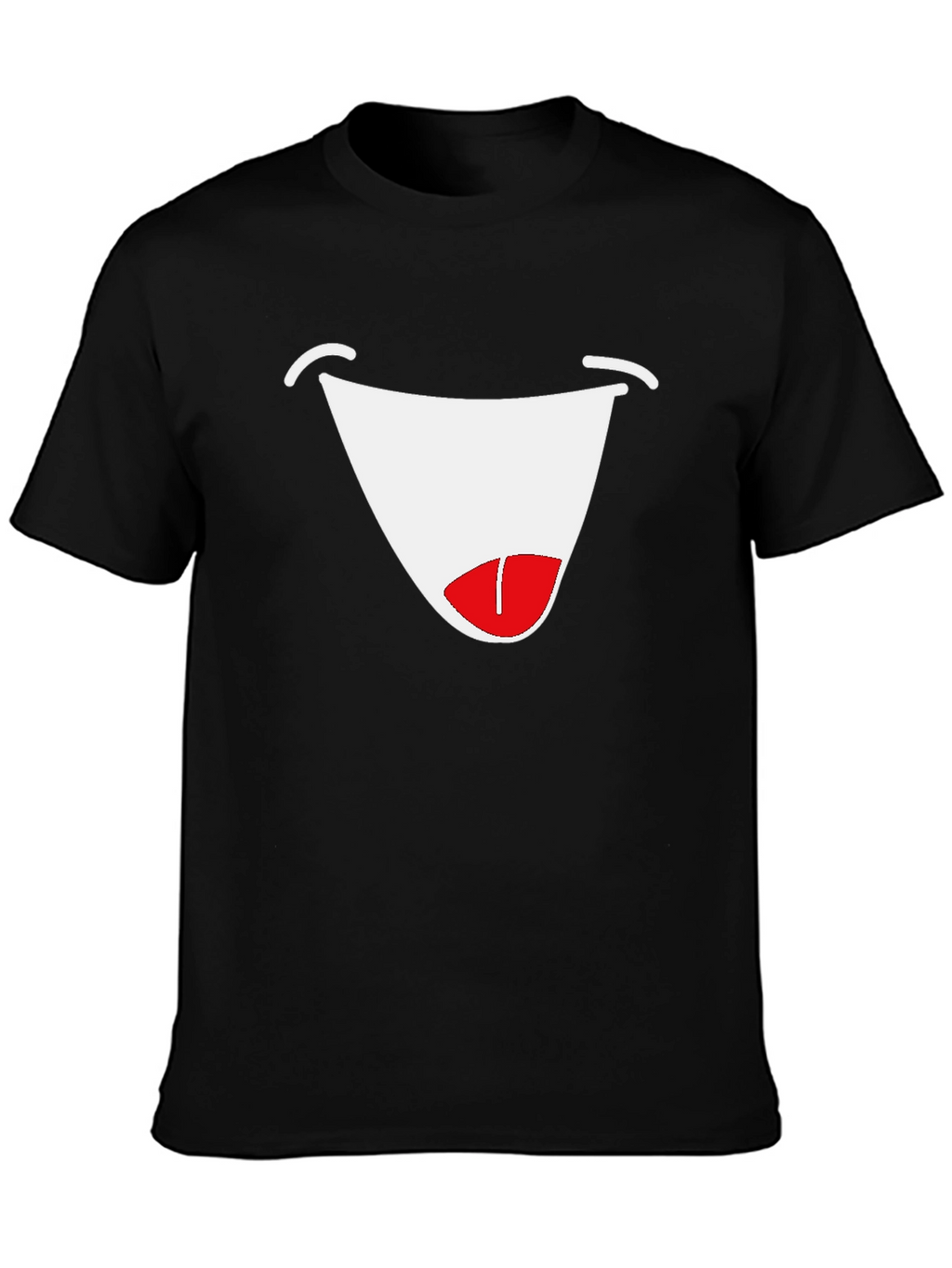 Funny Face Graphic Tee - Black Cotton T-Shirt