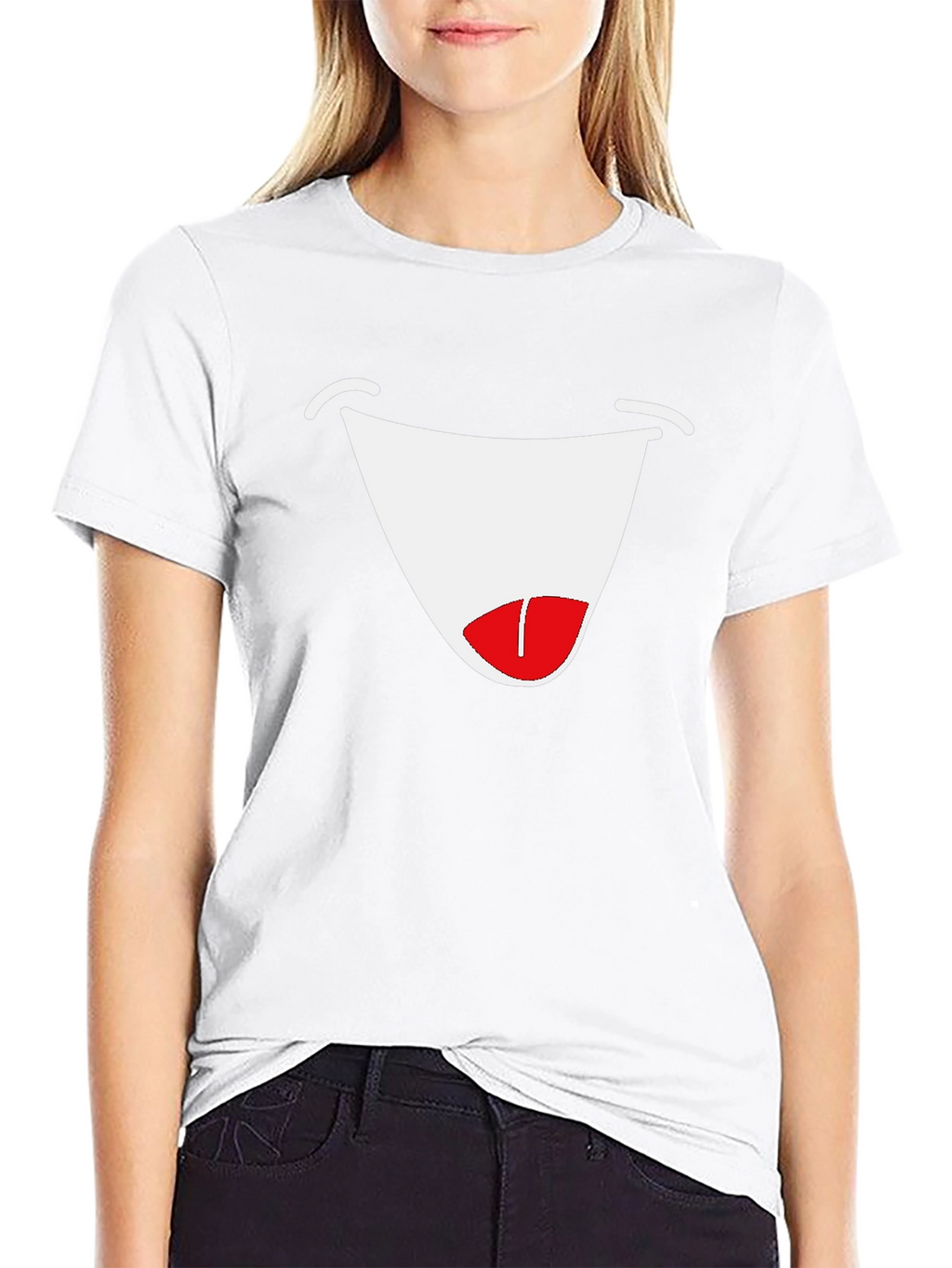 Funny Face Graphic Tee - Black Cotton T-Shirt