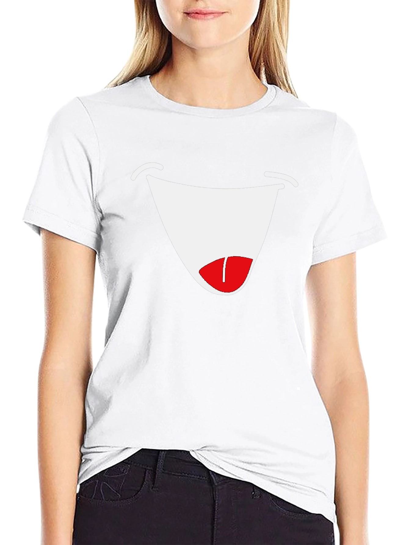 Funny Face Graphic Tee - Black Cotton T-Shirt