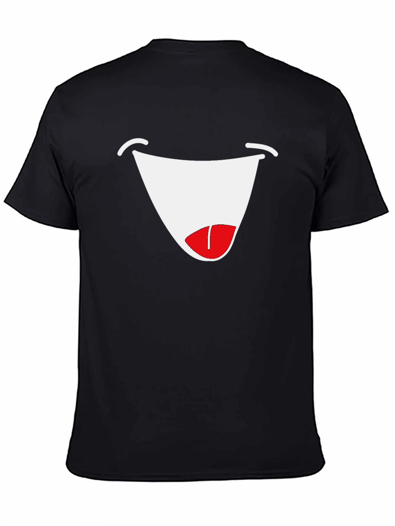 Funny Face Graphic Tee - Black Cotton T-Shirt