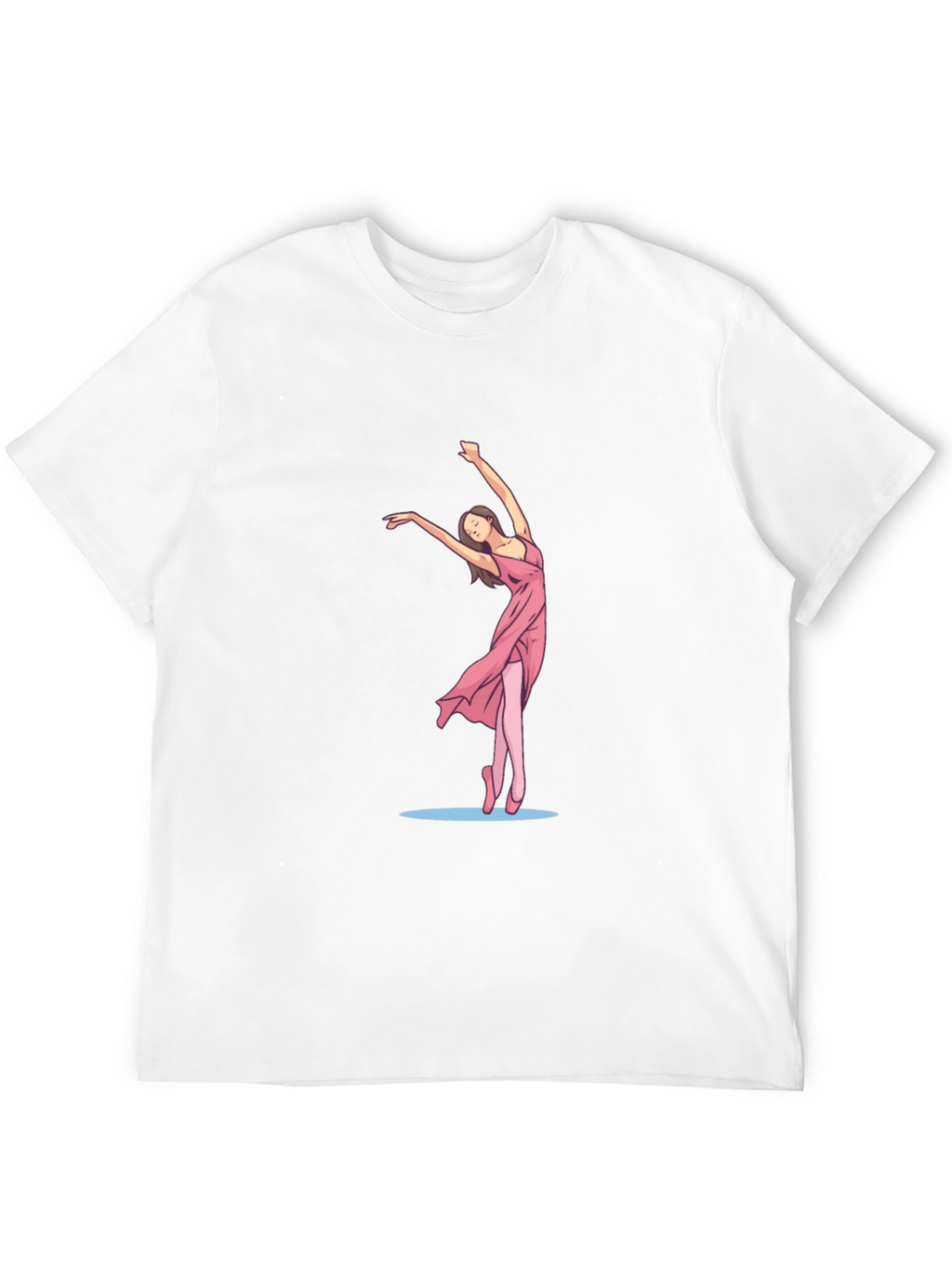 Black Tee with Ballerina Graphic