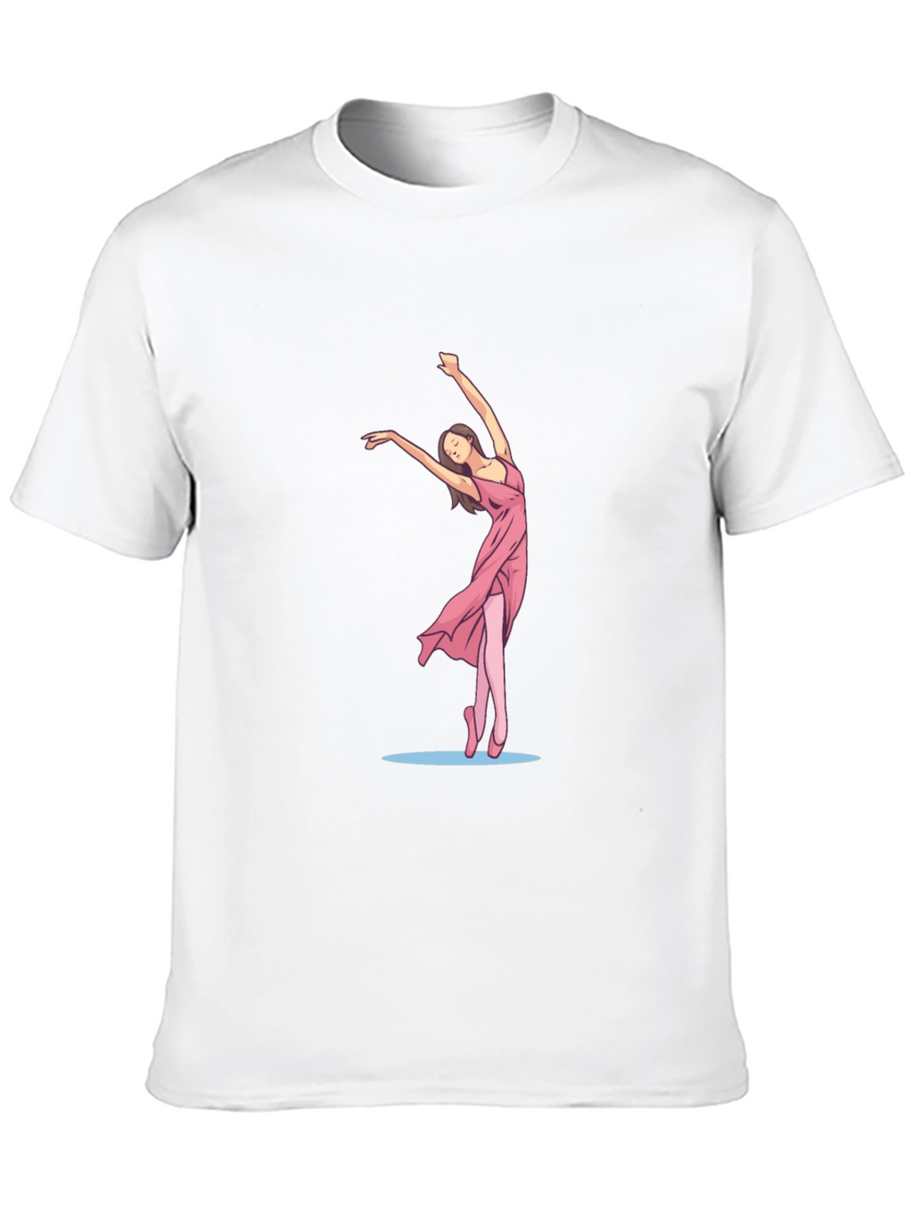 Black Tee with Ballerina Graphic