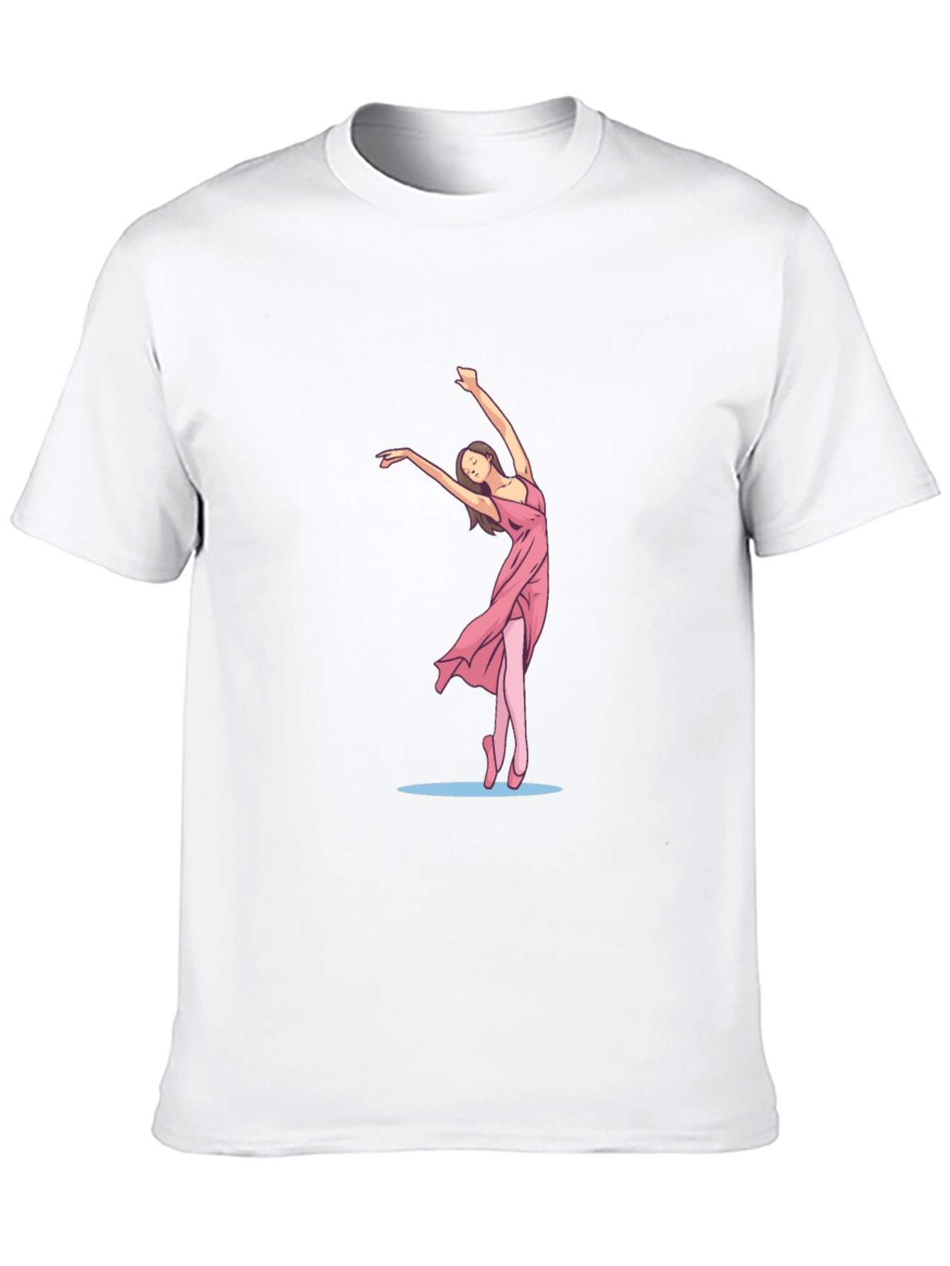 Black Tee with Ballerina Graphic