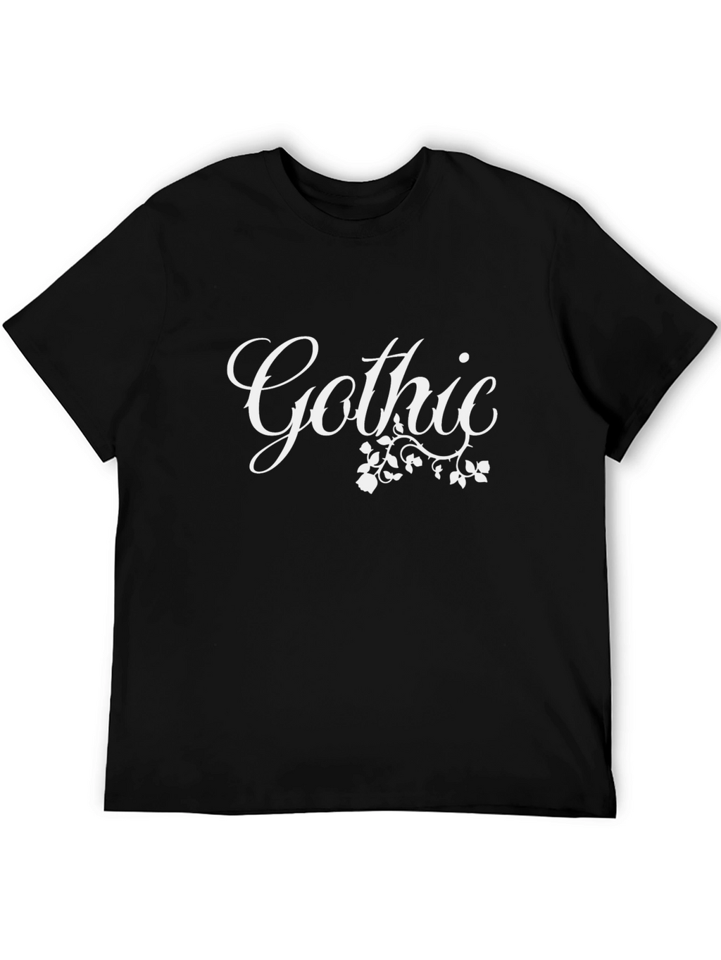 Gothic Floral Graphic T-Shirt - Dark Aesthetic Tee
