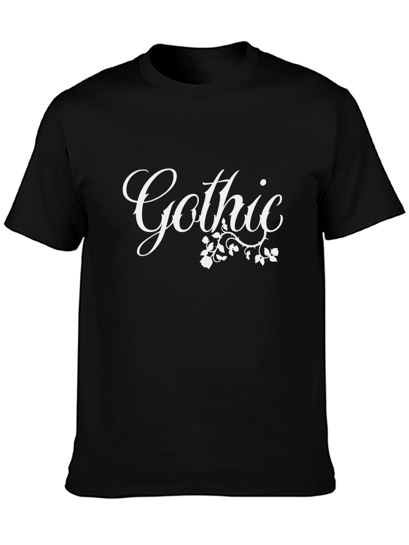Gothic Floral Graphic T-Shirt - Dark Aesthetic Tee