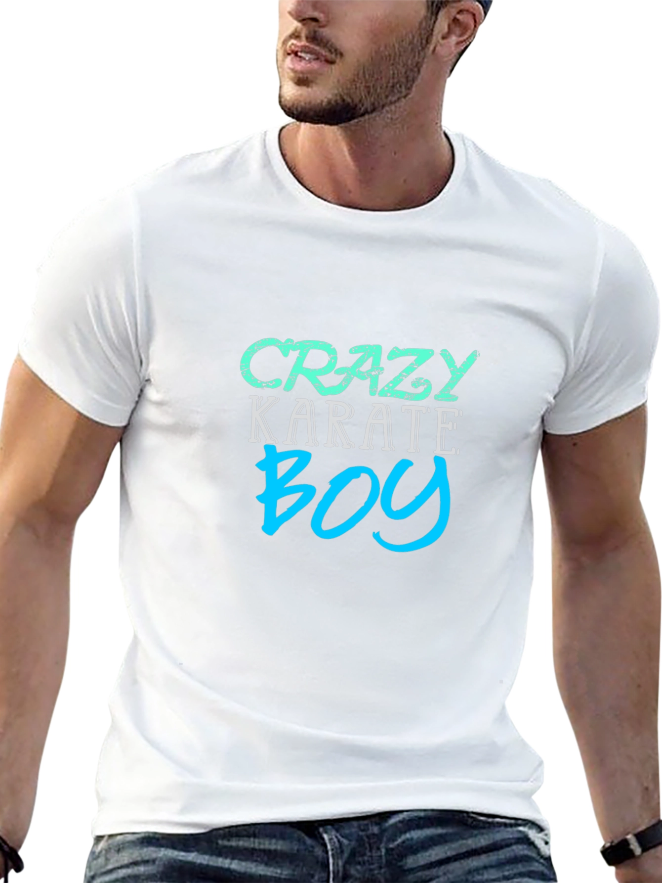 Crazy Karate Boy Black T-Shirt