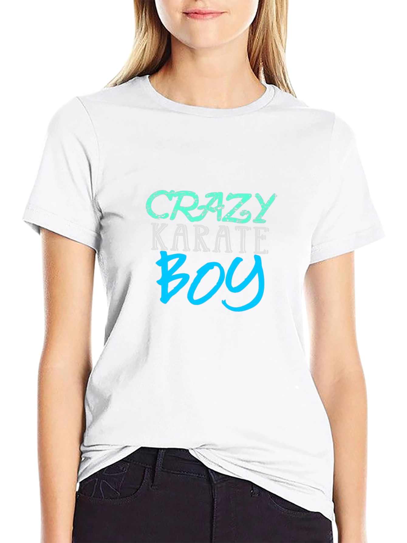 Crazy Karate Boy Black T-Shirt