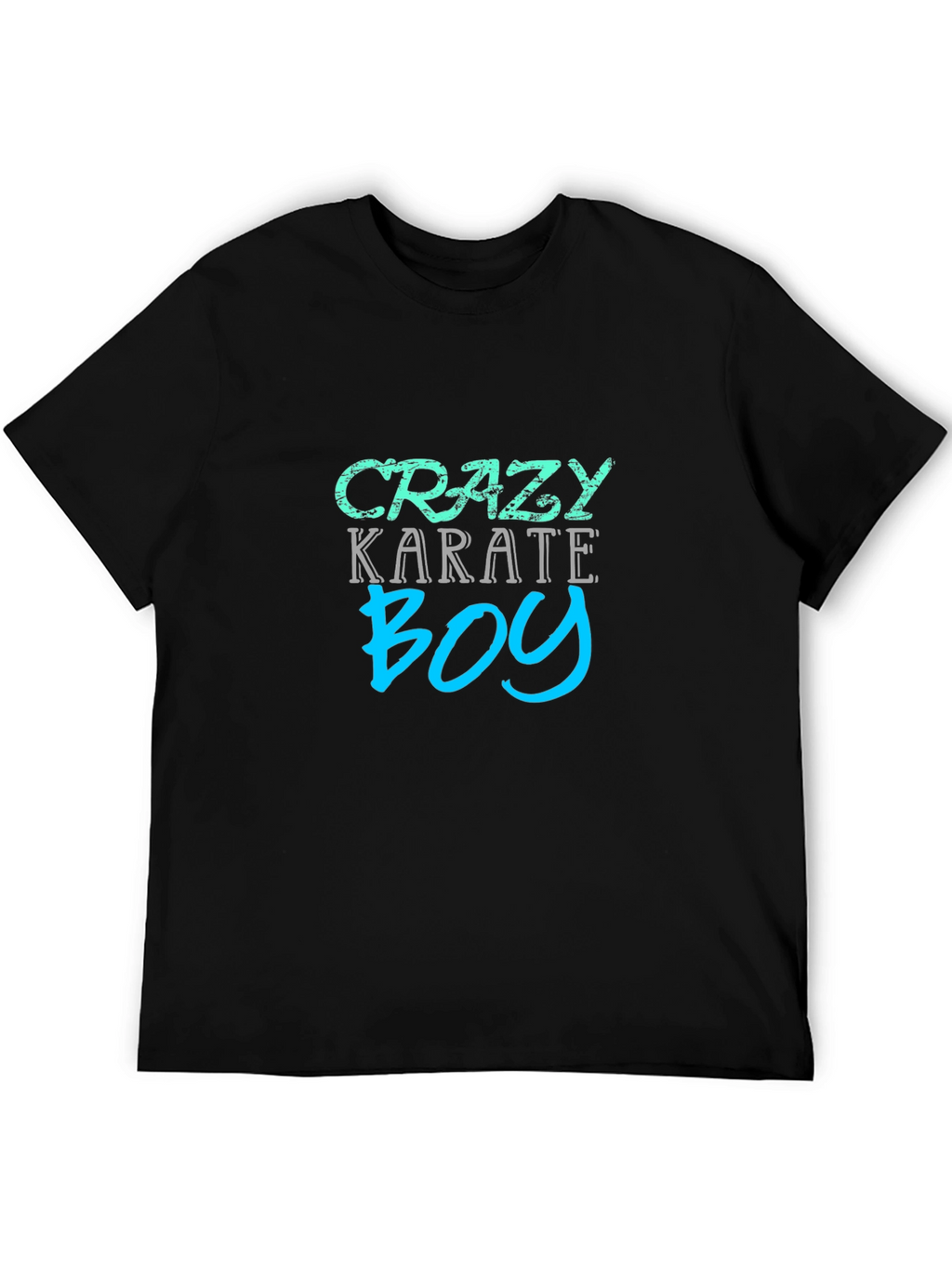 Crazy Karate Boy Black T-Shirt