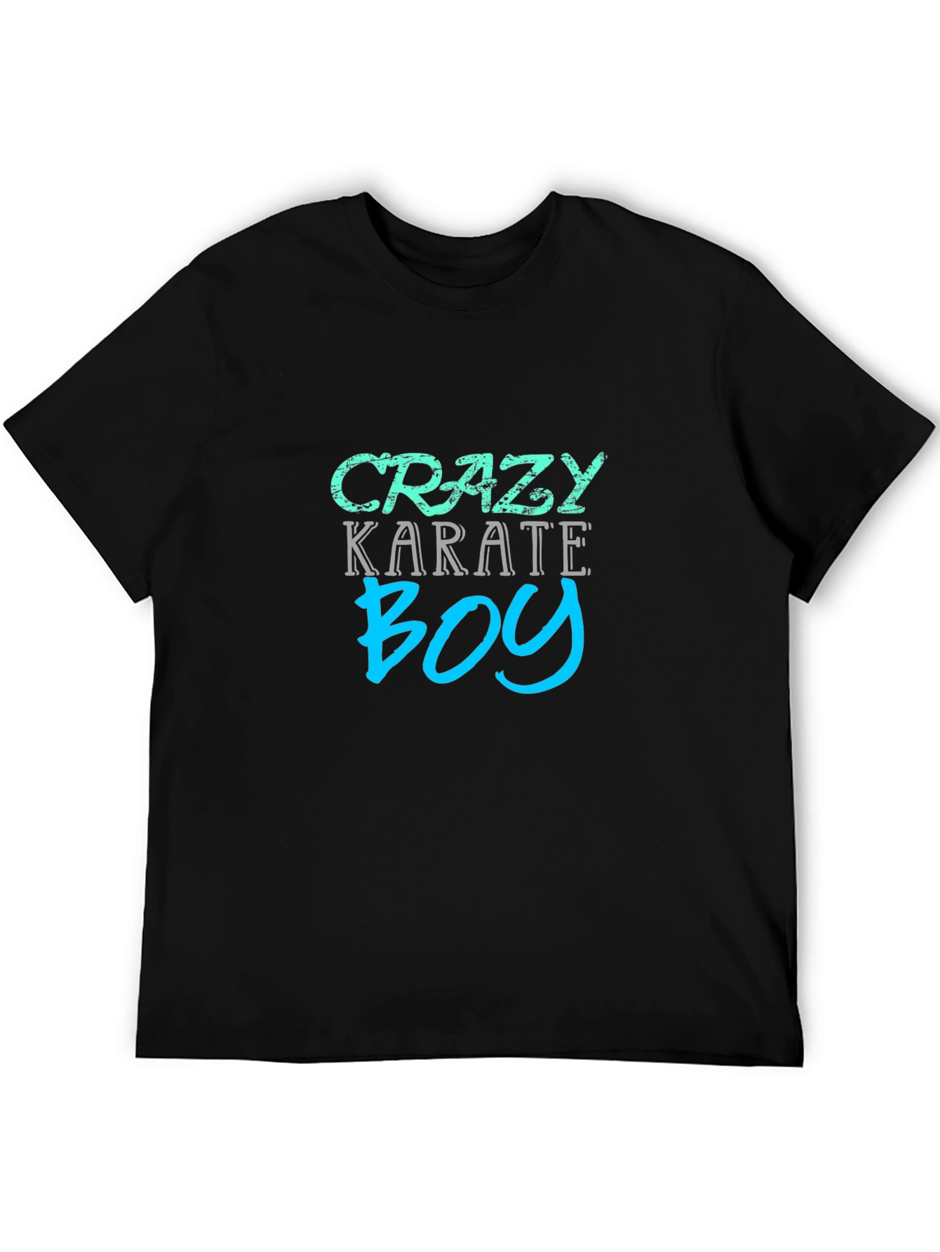 Crazy Karate Boy Black T-Shirt