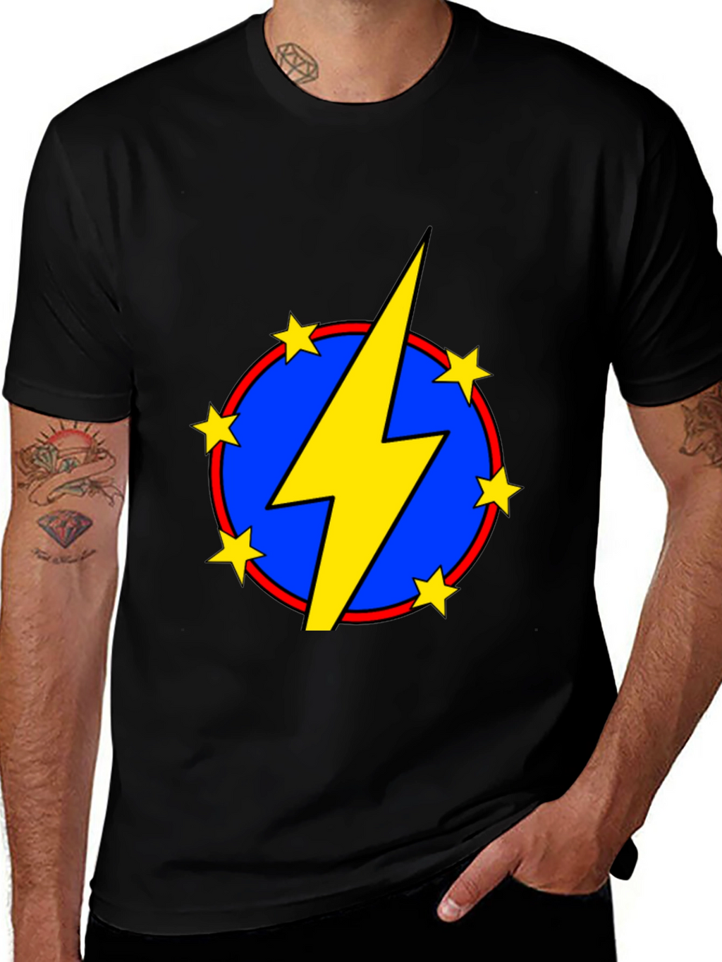 Hero Power T-Shirt - Lightning Bolt Graphic