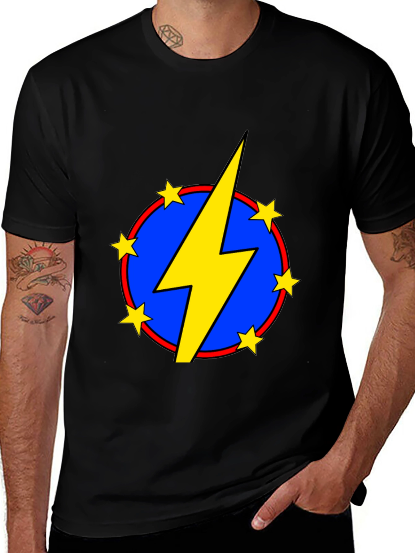 Hero Power T-Shirt - Lightning Bolt Graphic
